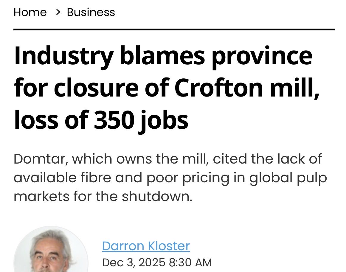 mortimer_1's tweet image. Here is the last few months for the BC Forestry sector in 4 photos

@rparmar_BC and @Dave_Eby should resign. Their ideological forest policies over the last 8 years are now fully be felt when combined with duties and tariffs

@AaronGunn @yuri_fulmer @NVanCaroline