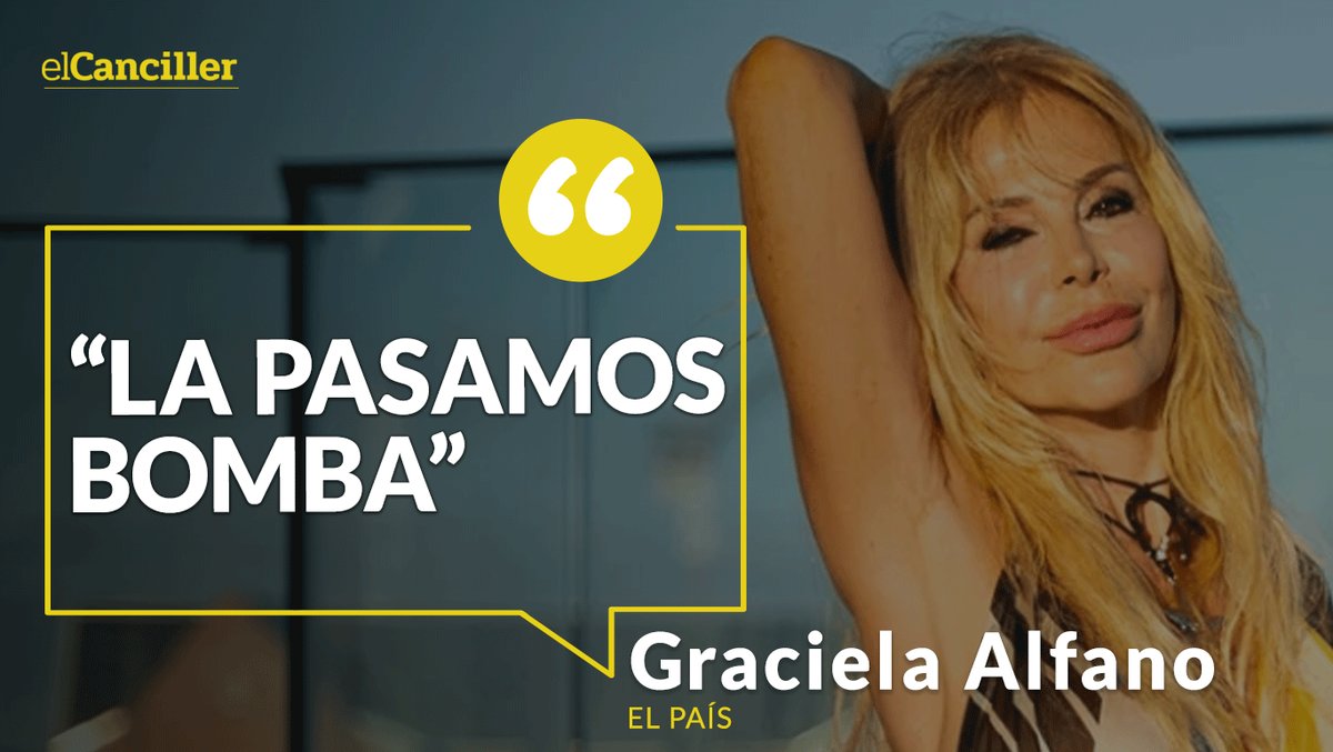 elcancillercom's tweet image. [ESPECTÁCULOS] "No vamos a terminar casados, embarazados y viviendo juntos": Graciela Alfano ratificó que va "a comer" con Macri, quien le "escribió" cuando se separó de Juliana Awada, y lo describió como un "hombre muy inteligente, comprensivo y creativo" en la "cama".