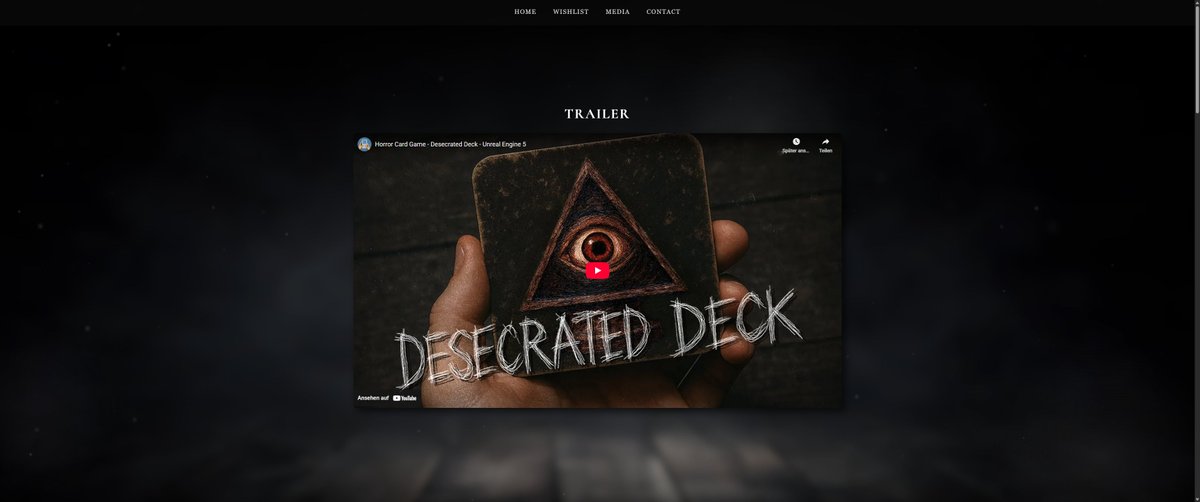 DesecratedDeck's tweet photo. Just finished the website of Desecrated Deck.
Still not sure about the right URL. Any suggestions?
Thanks in advance!
https://t.co/8lRbKDBwsU
#ScreenshotSaturday #indiegame #IndieGameDev #UnrealEngine5 #desecrateddeck #horrorgame #HorrorCommunity https://t.co/PxIgpIqNRW