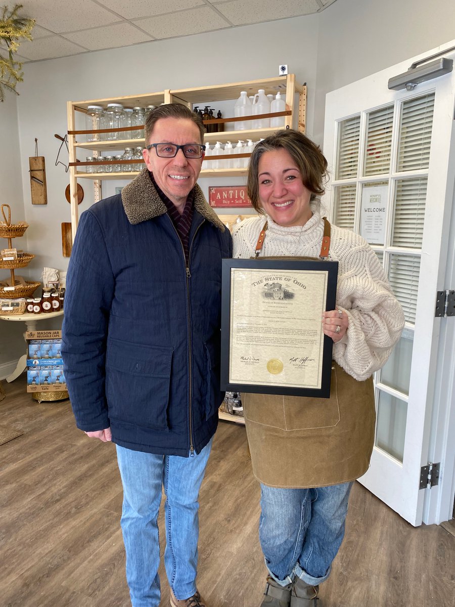 It was a pleasure to meet Rachel Kovach this afternoon to congratulate her on the early success of Mindful Mercantile, her sustainable refillery in Berea. Glad to see that business was just as brisk as the weather today with lots of folks stopping by during my visit.
