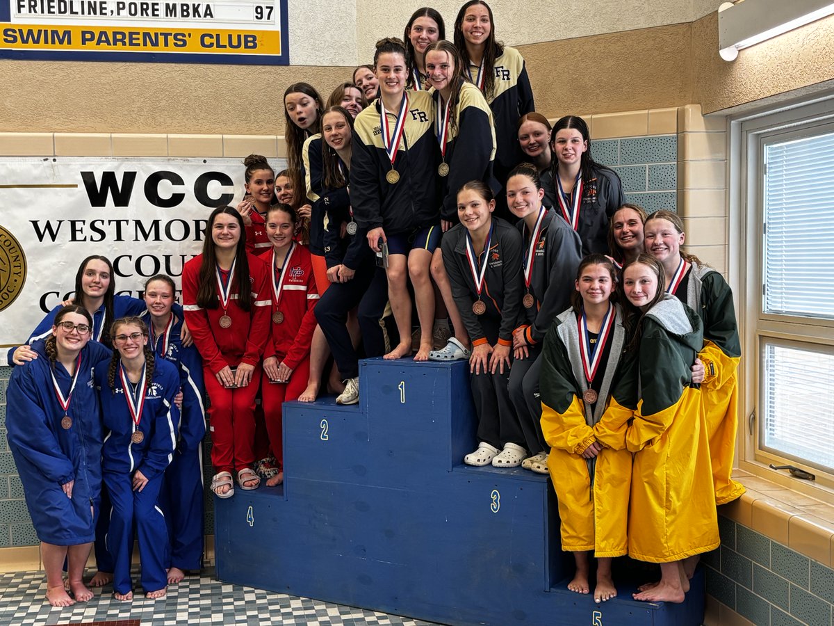 These young ladies just took 5th in the county for the 200 free relay!