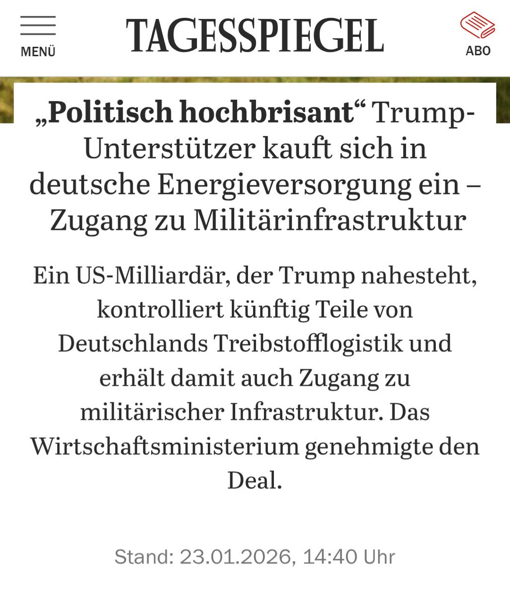 MrBlueEyes01's tweet image. An alle #CDU-Wähler:

Ein #Grüner Kanzler oder Wirtschaftsminister kauft Infrastruktur ZURÜCK!

Ein #Merz dagegen verscherbelt unser Land an ausländische Milliardäre 🤷🏼‍♂️

Das habt IHR 🫵🏻 zu verantworten... habt ihr euch das so vorgestellt? 
#CDUCSUschadetDeutschland