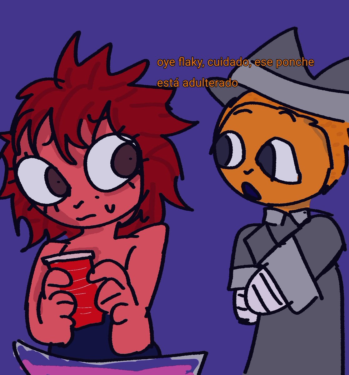 berr_asz's tweet image. Familia espontanea cap 2 (12/?) flaky está pasando por un mal momento 😟 #happytreefriends #flaky #handy #cuddles