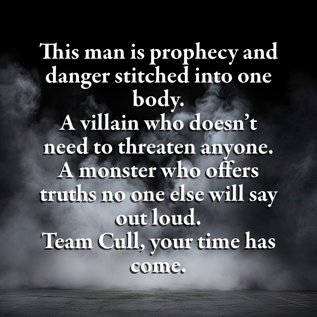 This man is prophecy and danger stitched into one body.
A villain who doesn’t threaten — he foretells.
A monster who offers truths no one else will say out loud.
pre-order here -
mybook.to/PhoenixWillRise
#Cull #VillainTease #DarkFiction