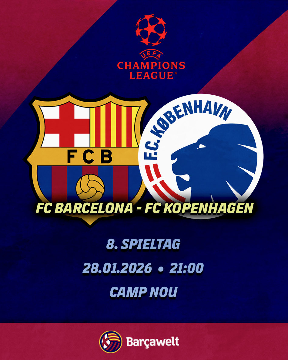Barcawelt's tweet photo. #UCL-Matchday! #FCBFCK
Zum Abschluss der Ligaphase stellt sich die große, große Frage: Schafft Barça doch noch den direkten Einzug ins Achtelfinale? Die Chancen stehen nicht schlecht!
🏟️ Camp Nou
⏰ 21:00 Uhr
📺 DAZN
💻 LIVE im Ticker auf https://t.co/ISsdYcb1AO https://t.co/0fI1XTghXq