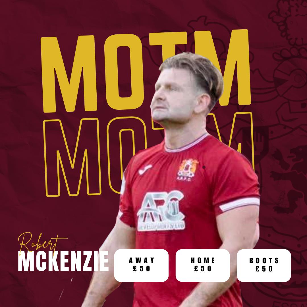 ArnistonRangers's tweet image. MAN OF MATCH!!!!!!

It was a tough one to pick today as everyone played excellent. But ultimately Boab Mckenzie wins the tight vote