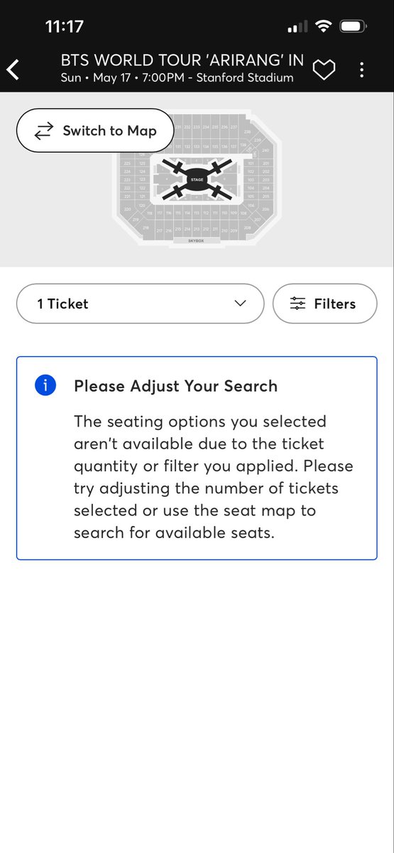 falloutjoons's tweet image. Current for Stanford D-2 - there was tickets in pairs for 100s-200s but went by fast #BTS_WORLDTOUR #BTS_WORLDTOUR_ARIRANG