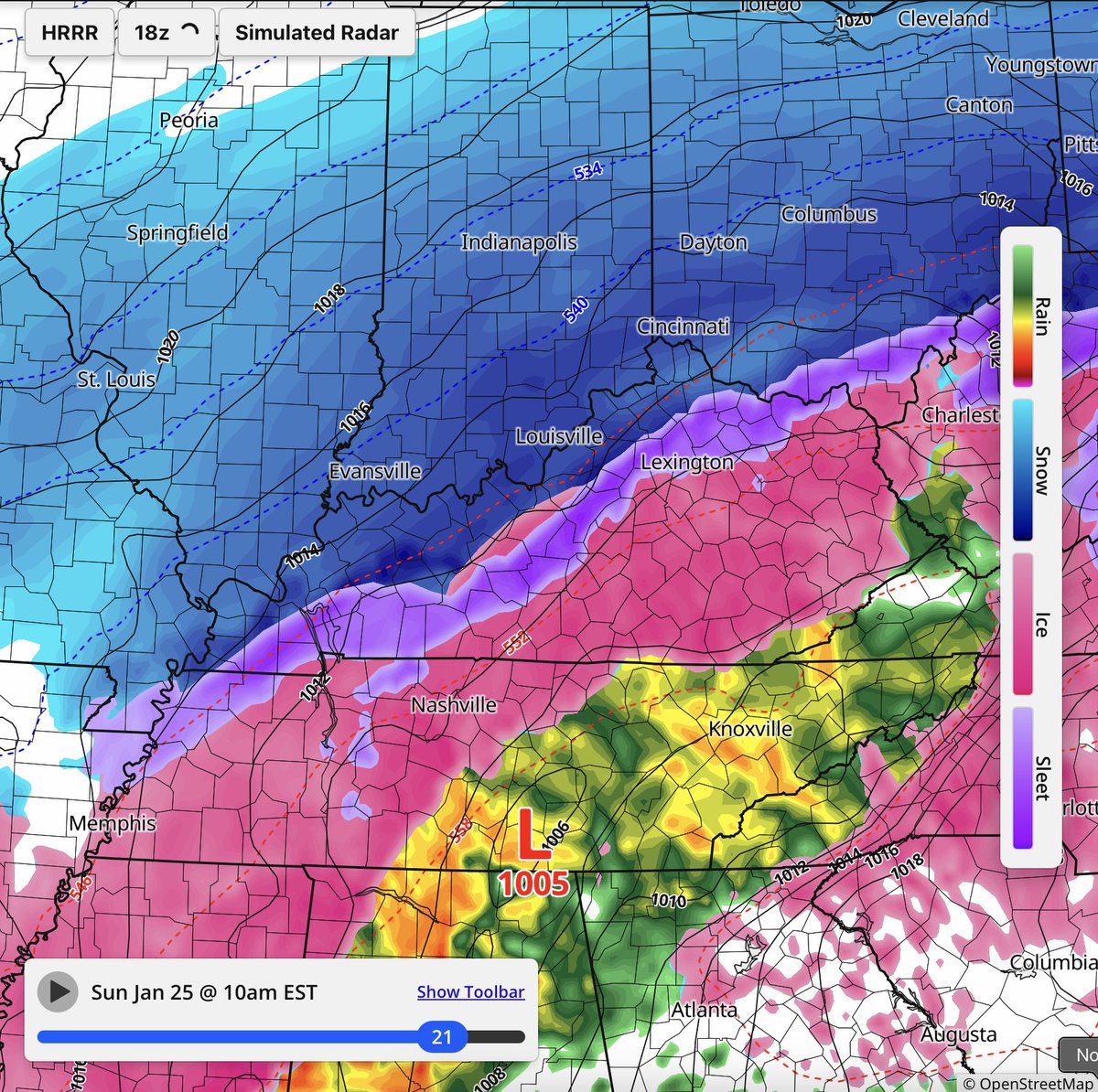 This is an all-time run of the HRRR coming in right now... 

Big updates coming out on Clarity soon. Get signed up here for more: claritywx.com/sign-up.