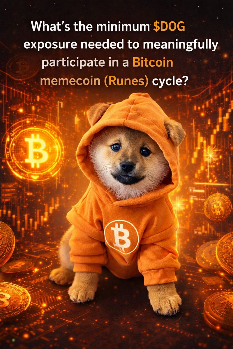 How much $DOG should you own before Bitcoin memecoin (#Runes) cycle? 1  Million+ 2 Million+ 5 Million+ 10 Million+