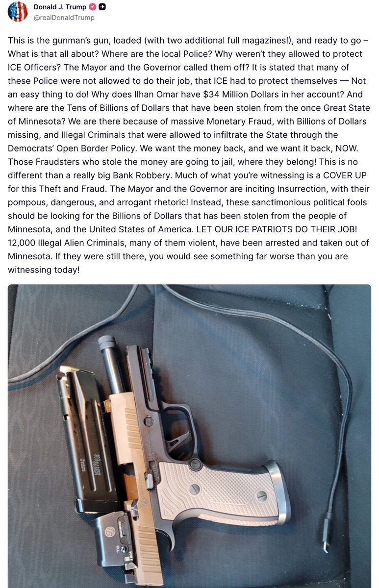 When I visited Minnesota, what the ICE agents wanted more than anything was to work with local law enforcement so that situations on the ground didn't get out of hand. 

The local leadership in Minnesota has so far refused to answer those requests.