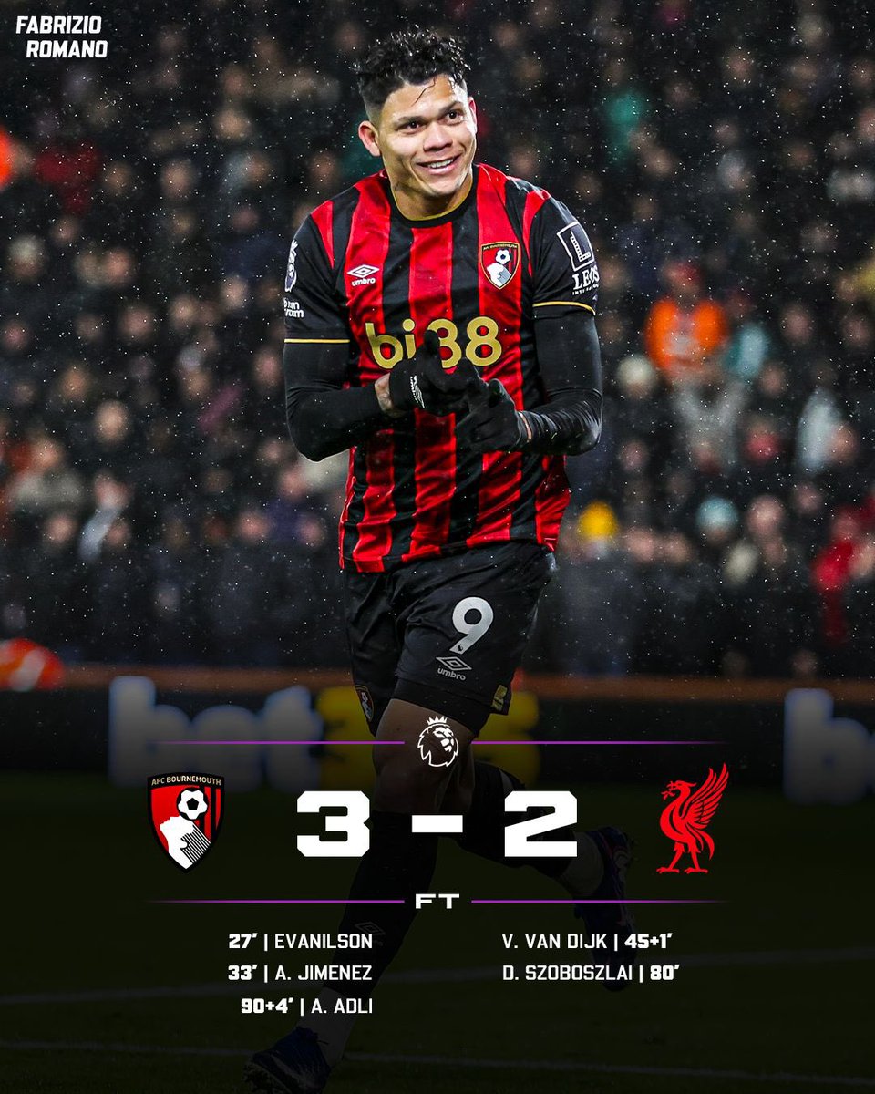 🚨🍒 Bournemouth get last minute 3 points vs Liverpool! Who’s been your Man of the Match?