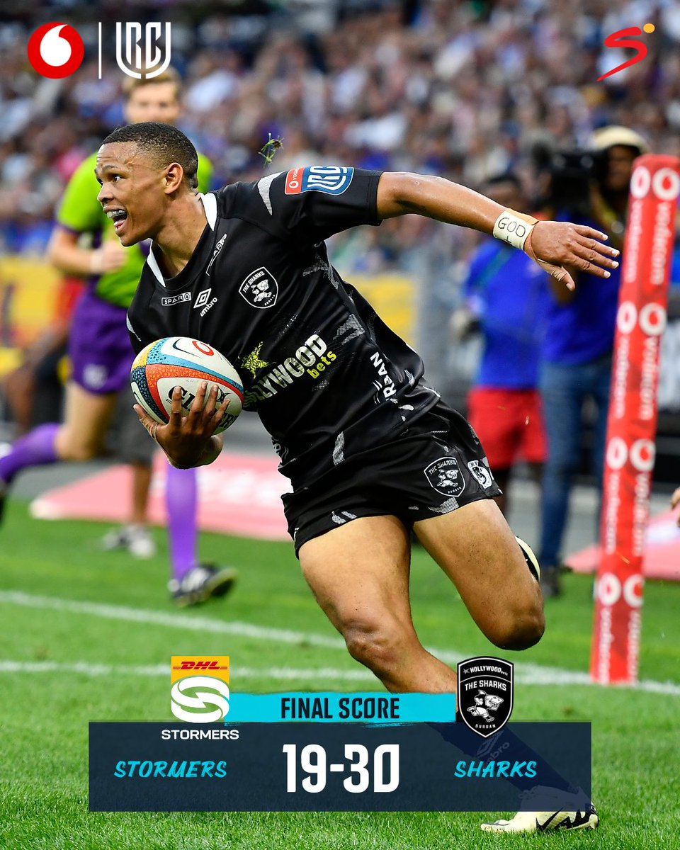 The Hollywoodbets Sharks stun the DHL Stormers in Cape Town 🦈🔥

#SSRugby | #VURC