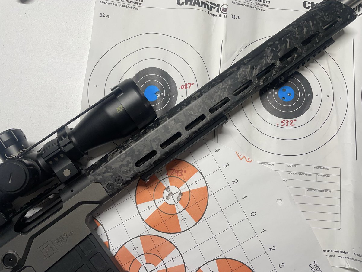 MarksmansCreed's tweet image. Sub MOA Guarantee ✅
All this rifle does is shoot sub MOA groups!  #platinumramsclub #christensenarms #6gt #competition #rangeday @christensenarms 
@marksmanscreed 
Hunt Hard, Shoot Straight, No Excuses!