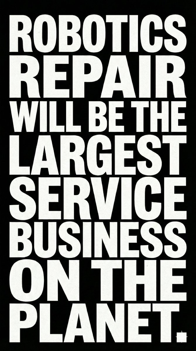 Robo_Reliance's tweet photo. Billions of robots are coming. Humanoids. Autonomous machines. Industrial systems.

They will need uptime. Maintenance. Repair.

That is where Robo Reliance comes in.

https://t.co/OAXq916IUz
info@roboreliance.com
scott.kegerreis@roboreliance.com https://t.co/BbBgJuJjgm