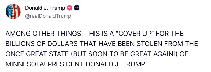 Donald J. Trump Truth Social Post 02:12 PM EST 01.24.26
