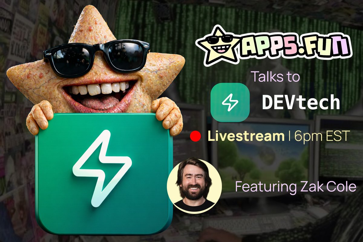 appsfunsol's tweet image. Join us today at 6pm EST to learn more about the tech behind APPS FUN and the growing AppCoin meta

🎙️Featuring: @0xzak @devtechfun