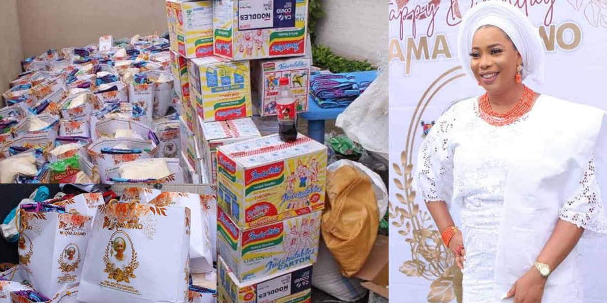 sweetsixtien's tweet image. APC politician hoarded palliatives for the poor &amp;amp; later brought it out to share for her birthday party.

As in hoarding public property, no be say na her money oo!

YOU DONT HÂTE APC ENOUGH‼️

#talesofAPC🇳🇬