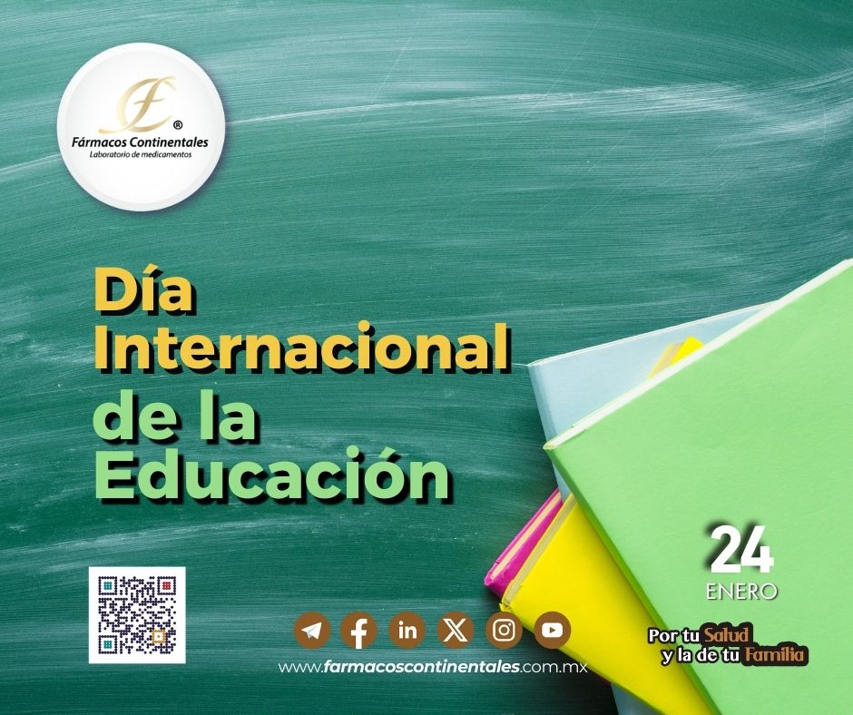 💟 Día internacional de la Educación

#PorTuSaludYLaDeTuFamilia #FarmacosContinentales #salud