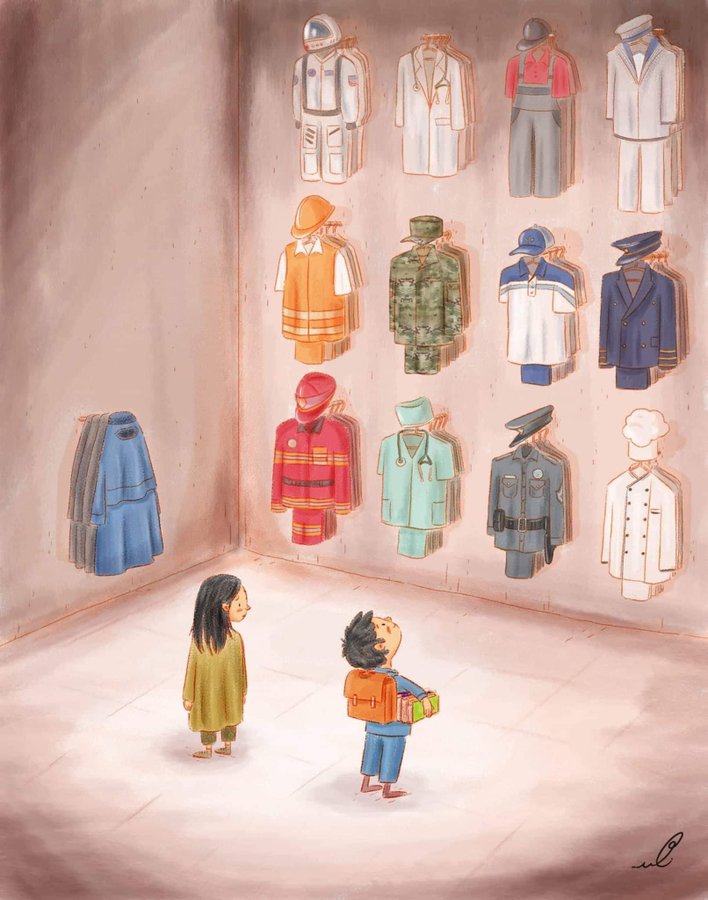 World hijab day,  AKA "lets make sure girls know they aren't worth as much as boys" day.