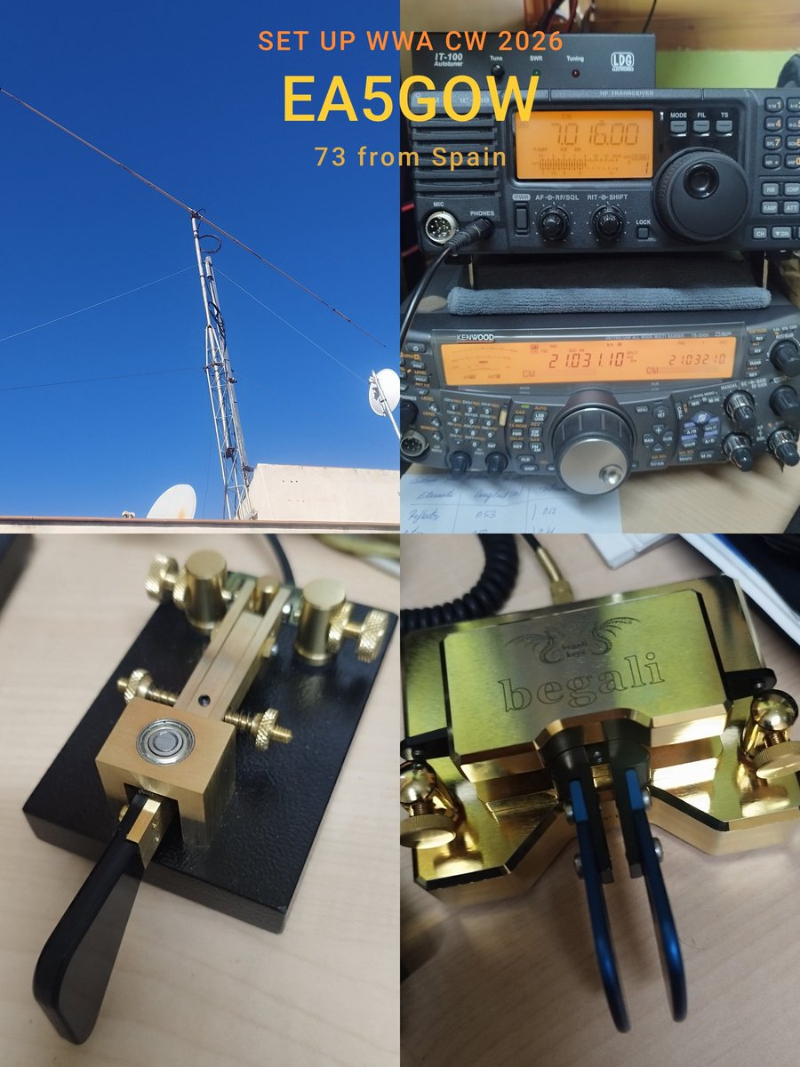 WWA 2026 
MODE CW 4 BANDS on Air my station EA5GOW
73 from Spain