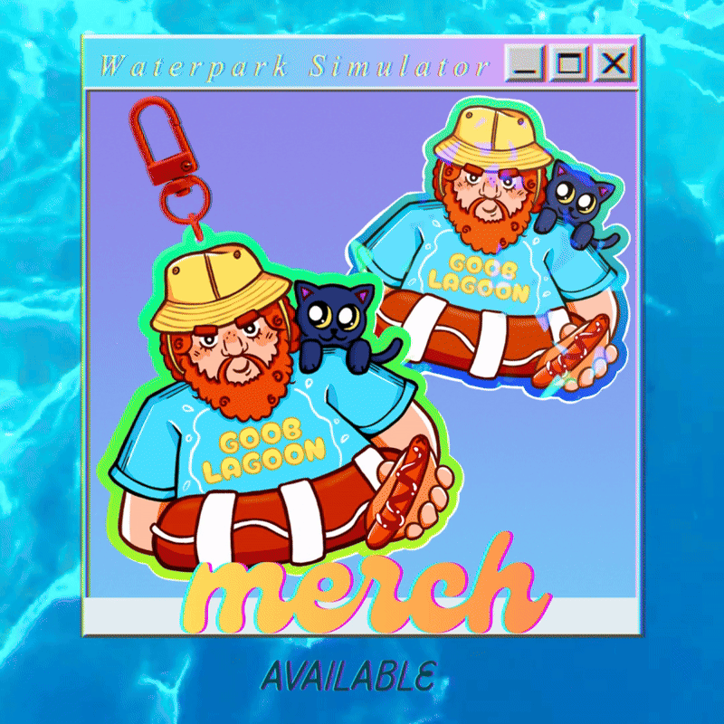 malicedreamland's tweet photo. Goob lagoon Caseoh design for my first merch! 🌊💛 #caseoh #waterparksimulator https://t.co/Yvf1maaHTe