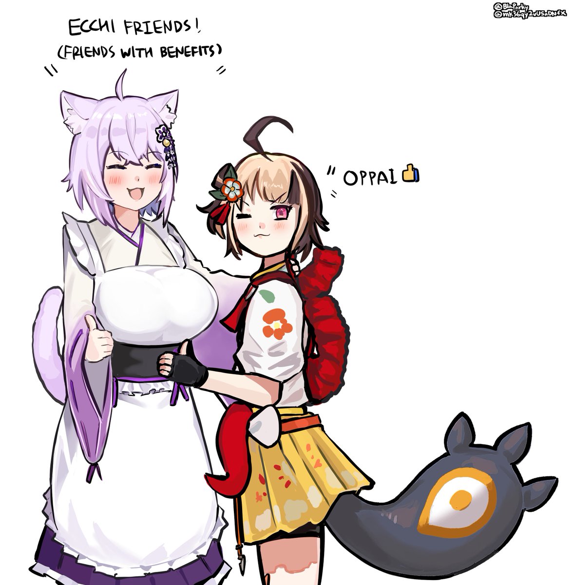 #絵かゆ #rkggk #ホロ新春ゲーム祭2026 
*** Friends 
x.com/nekomataokayu/…