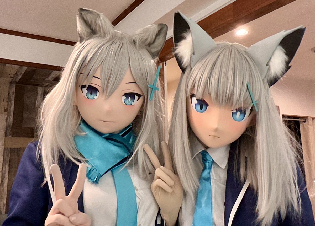 フジナカ　ハーフマスク 砂狼シロコ 着ぐるみkigurumi ブルーアーカイブ -Blue ハーフマスク 砂狼シロコ 着ぐるみkigurumi