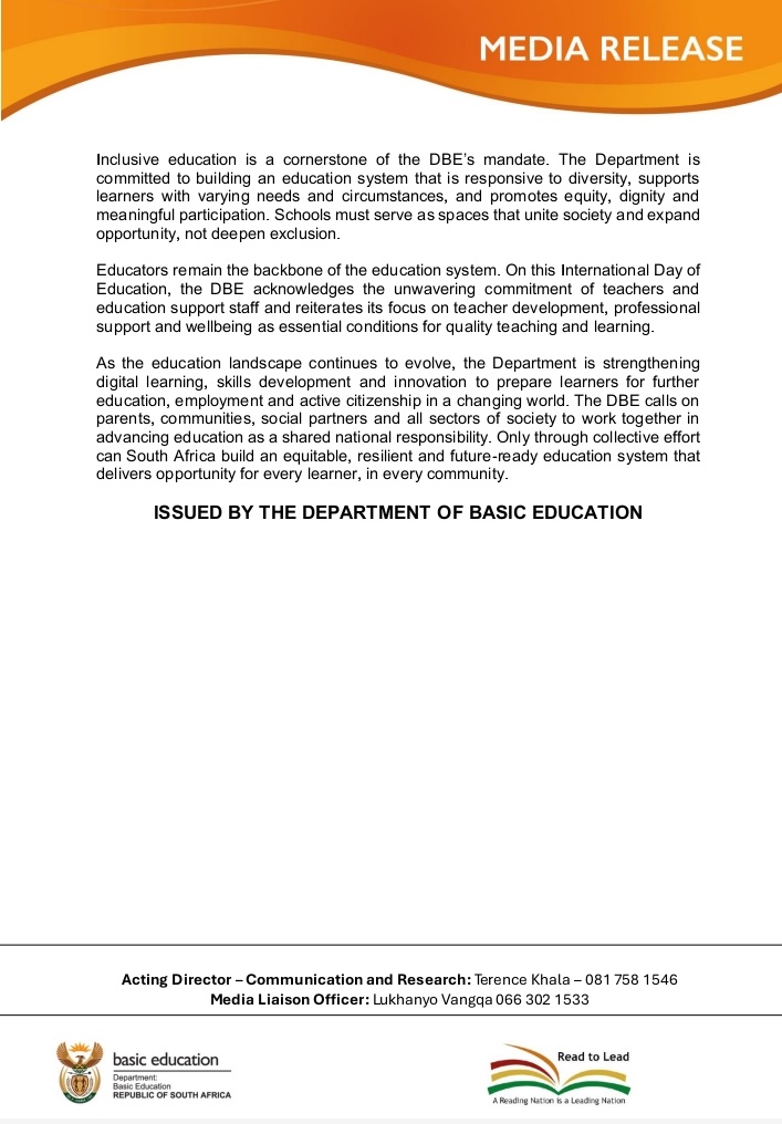 Dep. Basic Education tweet media