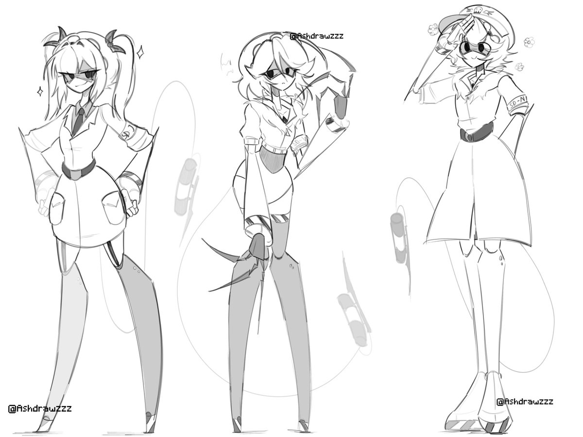 Ashdrawzzz's tweet image. Disassembly Trio (just a sketch)
#murderdrones #mdtwt