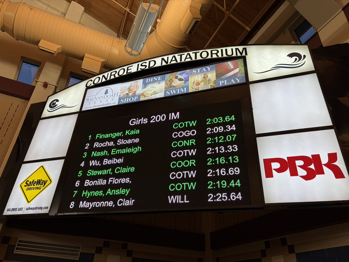 Conroe High Swimming, Diving,& Water Polo tweet media