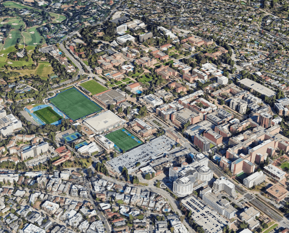 This is how UCLA looked from the air in January 2024.
