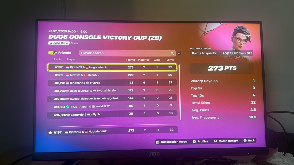 Zakelijke zero build kwalificatie met <a href="/PjoterFn/">Pjoter</a> top 250🎉