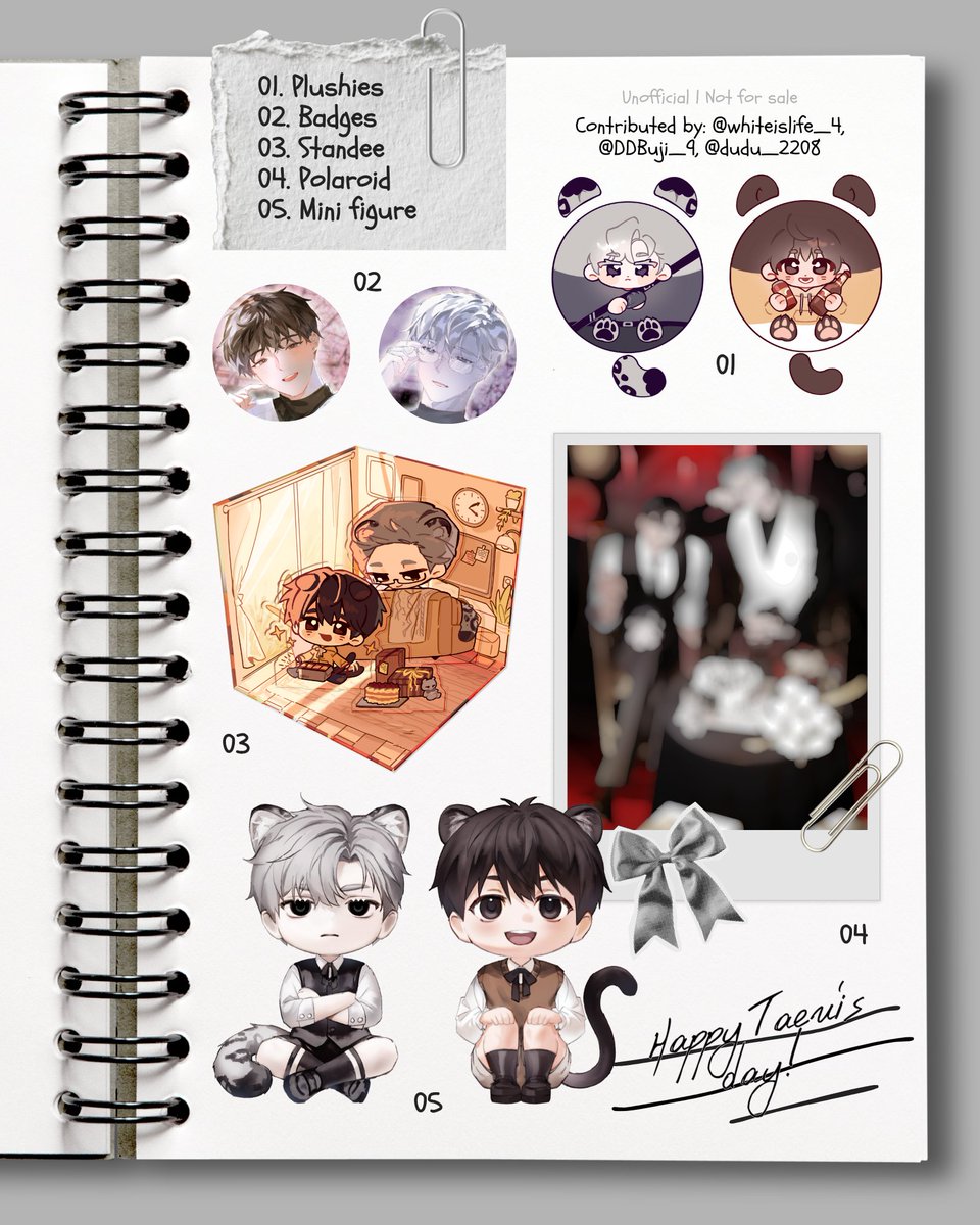 RT 🤍🖤
Two lucky winners will receive the gift set below ♡
🕛The draw is scheduled for February 10.
⚠️ Participation requirement: proof of ownership of Passion.
Happy Taeui's day!!🎂🎂🎉🎉
#HAPPY_TAY_DAY 
#행운의_별이_빛난_날