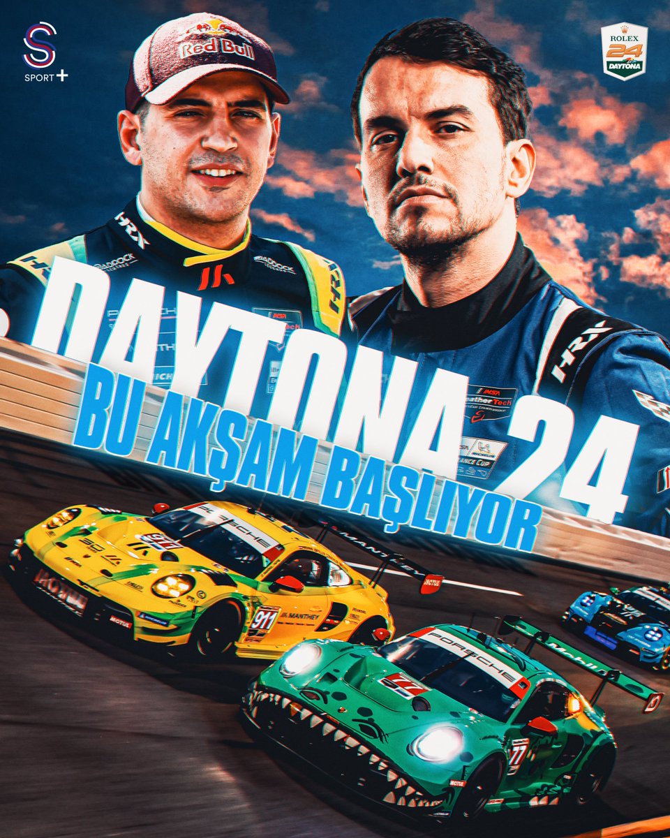 Ayhancan Güven ve Salih Yoluç’un yarışacağı Daytona 24 Saat, bu akşam 21.25'te canlı yayınla S Sport Plus’ta! 🇹🇷📺 #Daytona24Saat