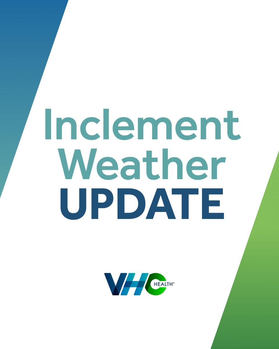 LifeAtVHCHealth's tweet image. Weather Update: Our hospital and emergency department remain open 24/7. Medical Group practices will be closed on Monday, Jan. 25. In-person appointments will be rescheduled to a virtual visit or a later date.
Visit vhchealth.org/patients-visit… for more information and