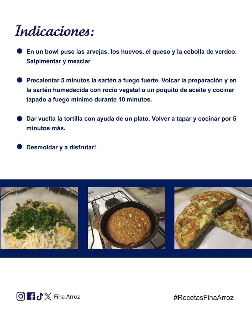 R E C E T A
Tortilla de Arvejas
👏🌿😍
.
.
.
#recetas
#receta
#arvejas
#finagranos
#finaarroz
#alimentosfina
#verde
#sano
#sabroso
#lamejorreceta