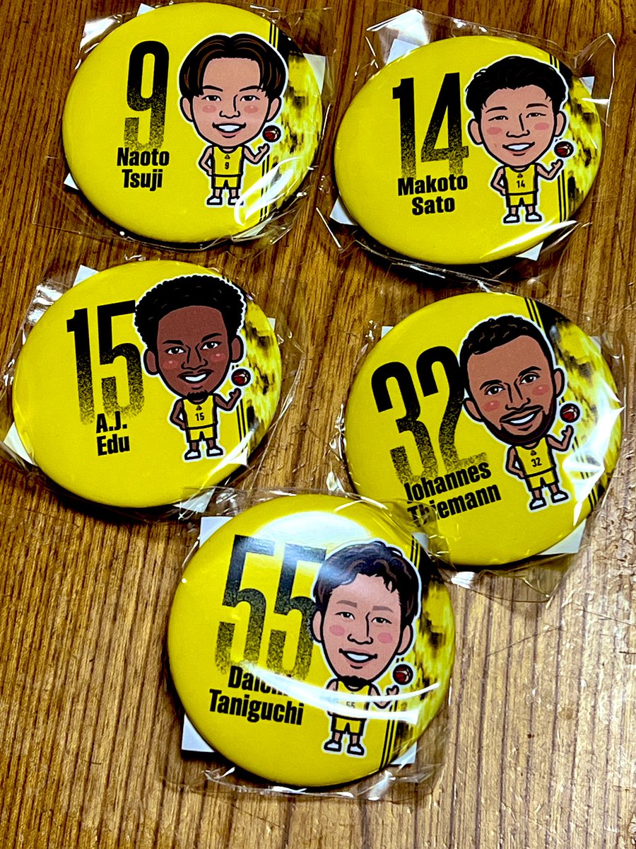 交換・定価】群馬クレインサンダーズ イエロー缶バッチ 【譲】#9・#14