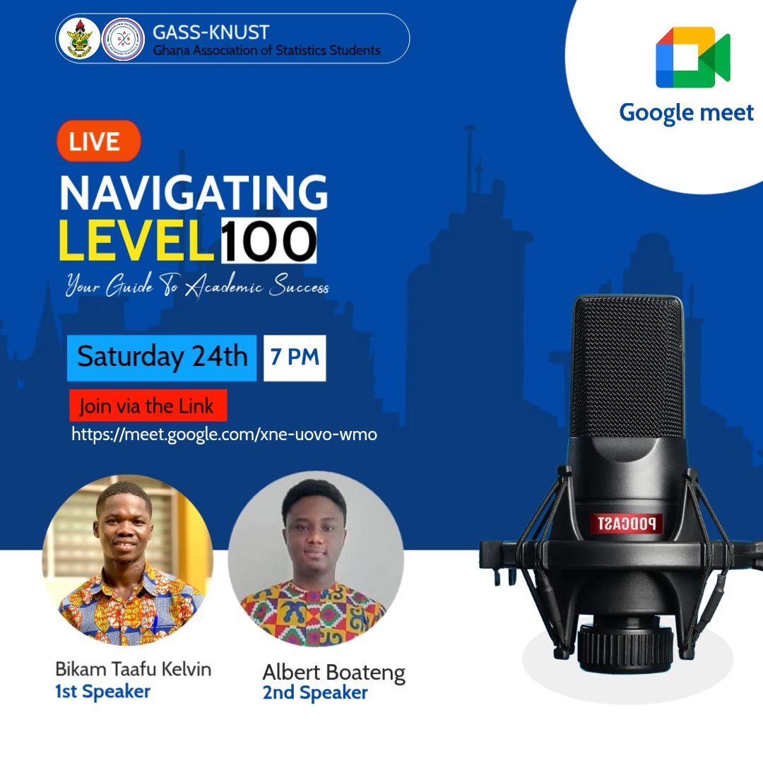 gass_knust's tweet photo. Join GASS Academic Committee at 7:00pm tonight for a comprehensive virtual session designed to equip you with the information and strategies you need to excel as a Freshman via https://t.co/ldQrpQvr7u #StartRight https://t.co/qlzr98Y7w0
