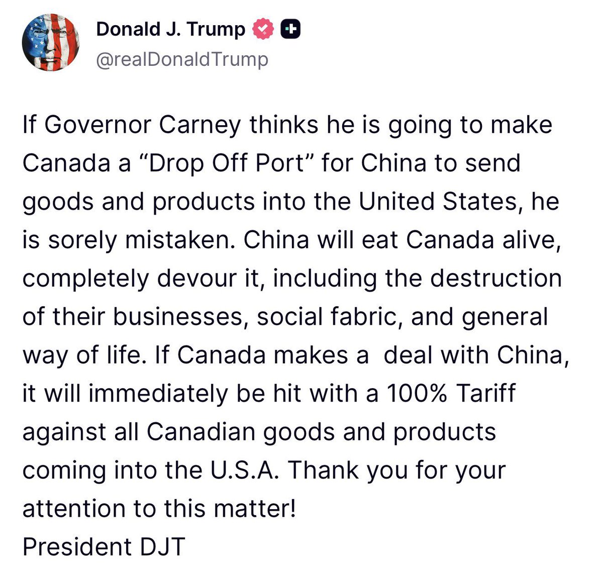 AntiTrumpCanada's tweet image. Hey Fuckface:
You mad that ‘Prime Minister’ Carney is considered the new leader of the free world while you remain a global embarrassment? Canada doesn’t need your protection racket, your threats, or your incoherent bullshit. Just fuck off you geriatric dumpster fire.