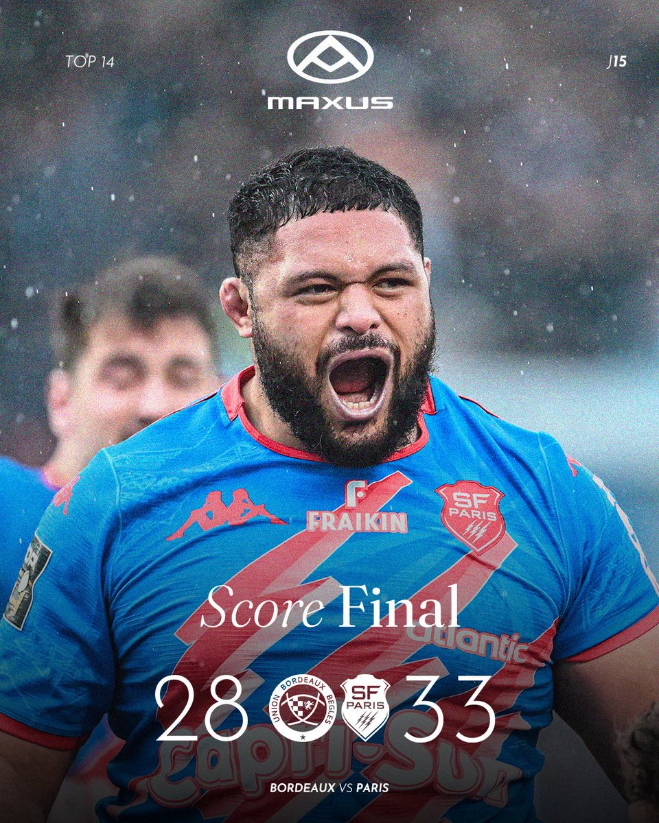 SFParisRugby's tweet photo. Quel match et quelle victoire à Bordeaux 🚀 https://t.co/rz3OnUi1SG