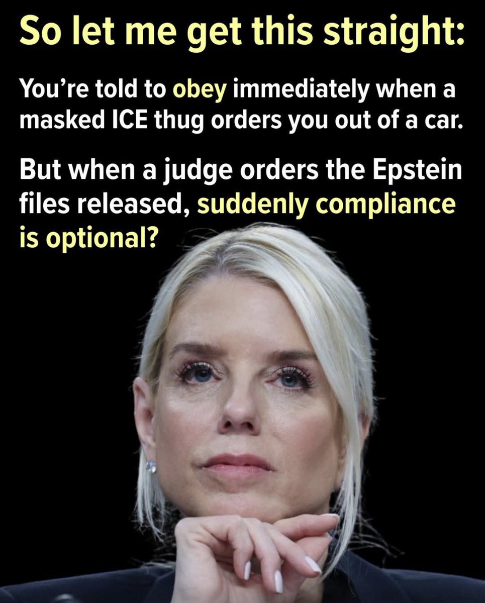 AnnieForTruth's tweet photo. Pam Bondi and DOJ were ordered to release all the Epstein files by December 19 with the passage of the Epstein Files Transparency Act, a BIPARTISAN bill. It has now been 39 days and Americans have seen less than 1% of the files. 😡 #ReleaseTheEpsteinFiles #TrumpEpsteinCoverUp https://t.co/nOys9LN8yK