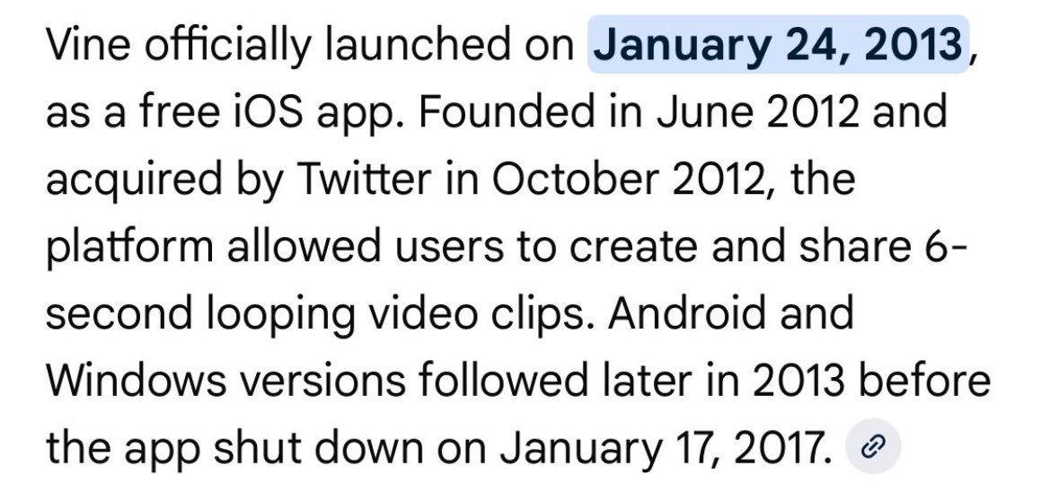 Glad to share my birthday with the best social media app to ever exist and its coming back soon 🌱

LONG LIVE $VINE