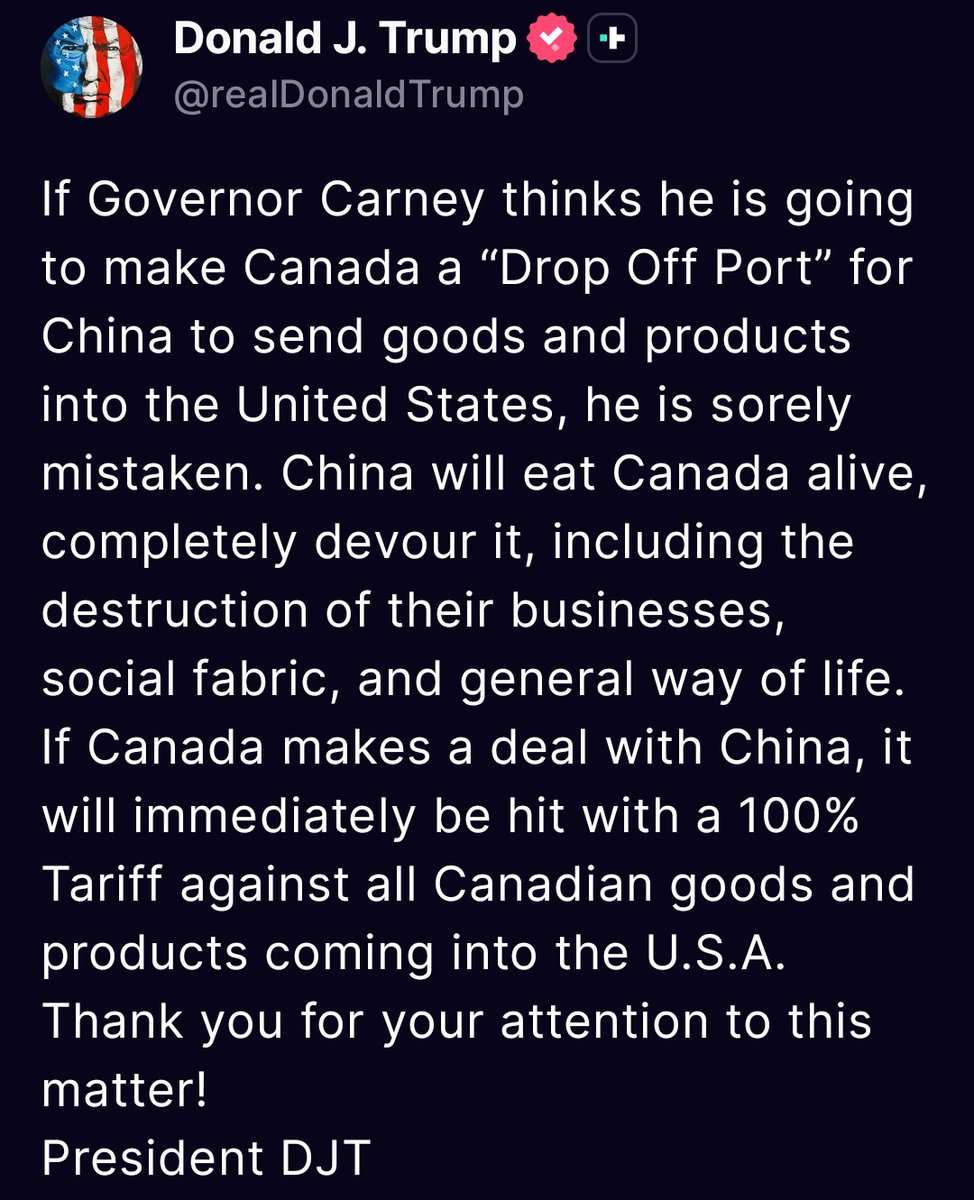 🇺🇸 🇨🇦 Thank you President Trump, Canada is fast throttling towards self implosion &amp; officially the new  swamp like California, Minnesota. 

Full of drug mafia, criminals, sleeper cells, what have you. 

We need ICE in Canada 🇺🇸 🇨🇦 🇺🇸

<a href="/POTUS/">President Donald J. Trump</a> <a href="/PressSec/">Karoline Leavitt</a> <a href="/SecRubio/">Secretary Marco Rubio</a>
