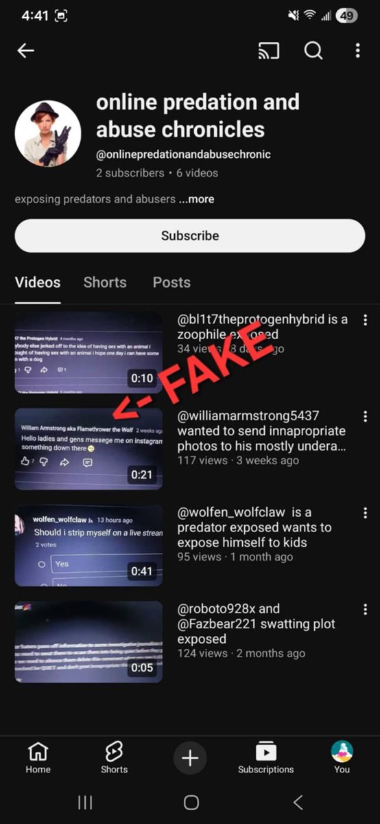 FireWolfFlame's tweet image. Dislcaimer: This video right here is NOT me on YouTube since it's a fake video and because I permanently deleted my YouTube channel.

#furry #exposedtruth #misinformation #furrydrama #furryfandom