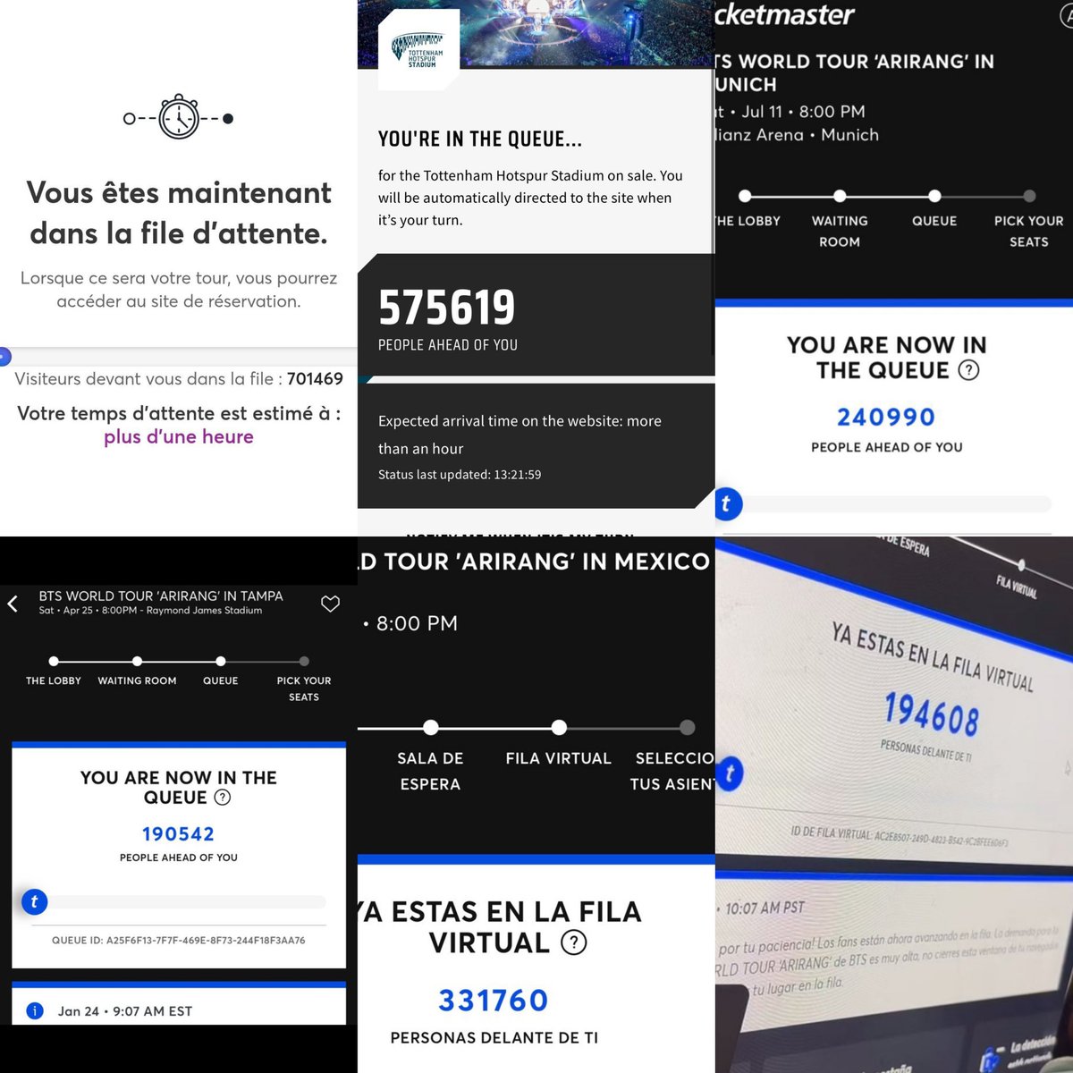 baesggukie's tweet image. “bts stans are bots”
“that group isn’t making noise after hiatus”

meanwhile BTS with 700k+ 600k 200k 300k+ fans in queue for their concert tickets.