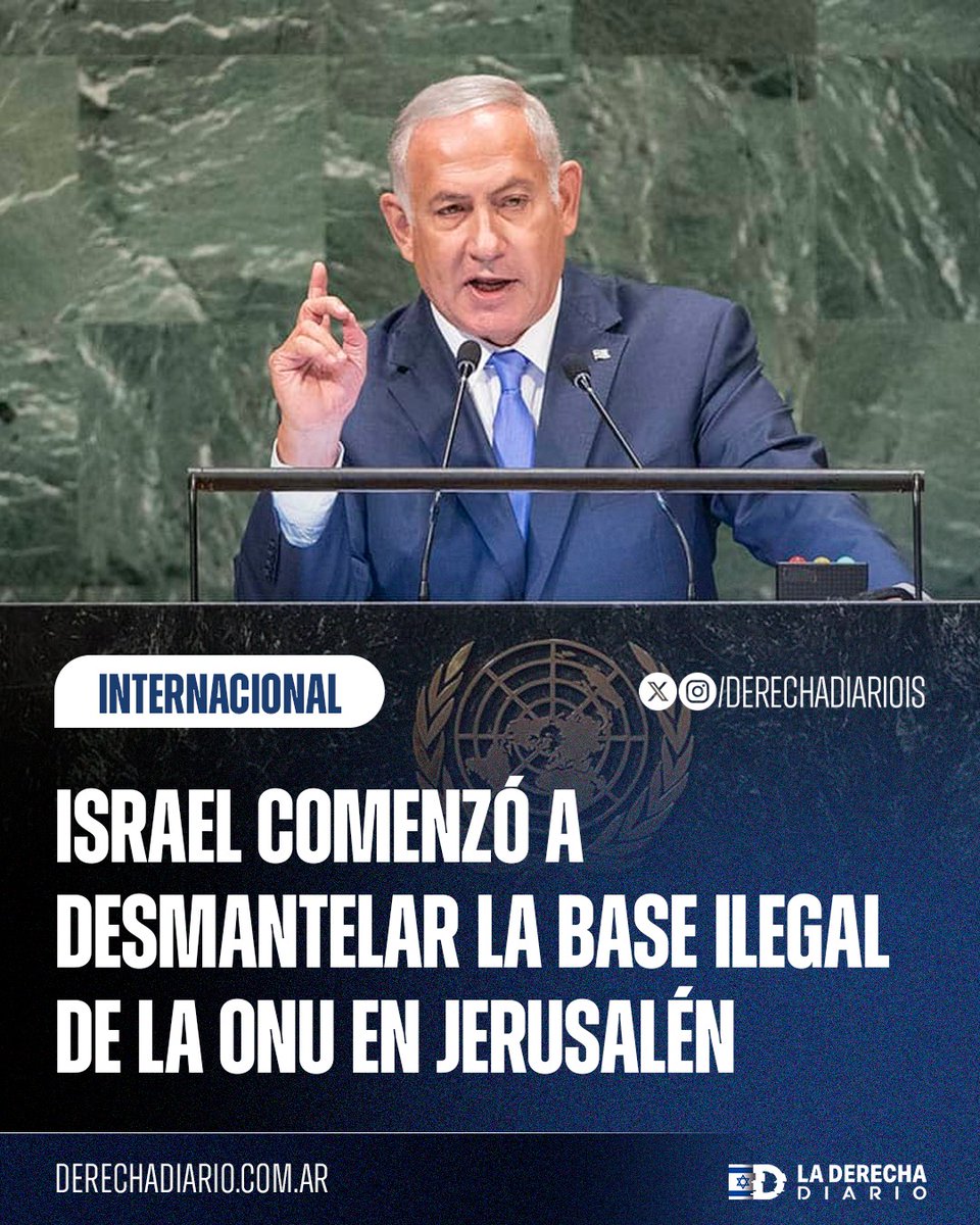 🇮🇱🇺🇳 | El gobierno israelí comenzó con el derrumbe de la base ilegal de la ONU en Jerusalén tras mostrar sus vínculos con el terrorismo fundamentalista islámico.