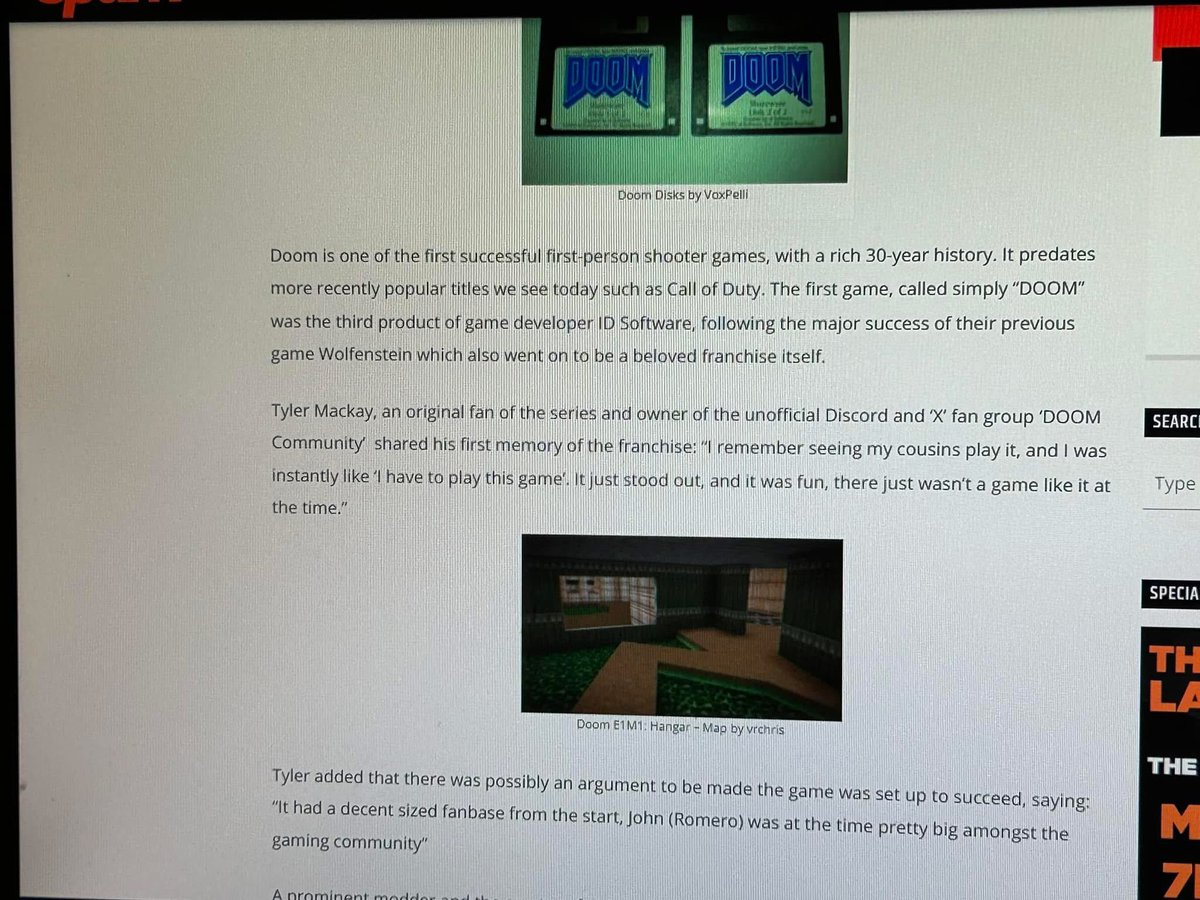 Loved doing this Article when I did #DOOM