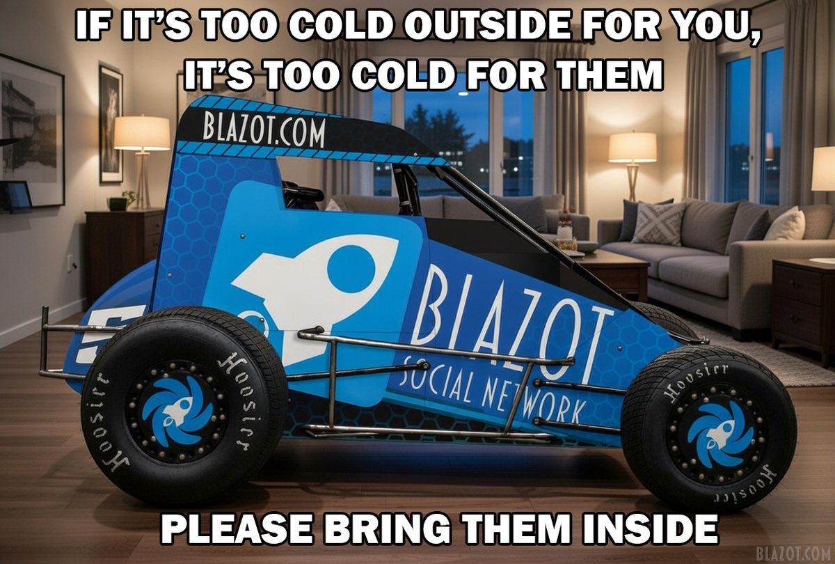 elliott_steve's tweet image. If it's too cold outside for you, it's too cold outside for them. 😆🏁Blazot.com #dirtracing #dirttrackracing #midgetracing #usacracing