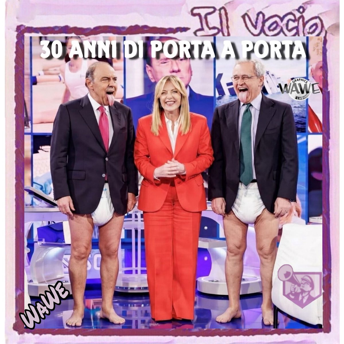 (WaWe <a href="/WaWe970/">davide marchetti Ⓐ</a>)
#WaWe #ilvocio #Vespa #30anni #PortaAPorta  #leccare #Meloni #Berlusconi