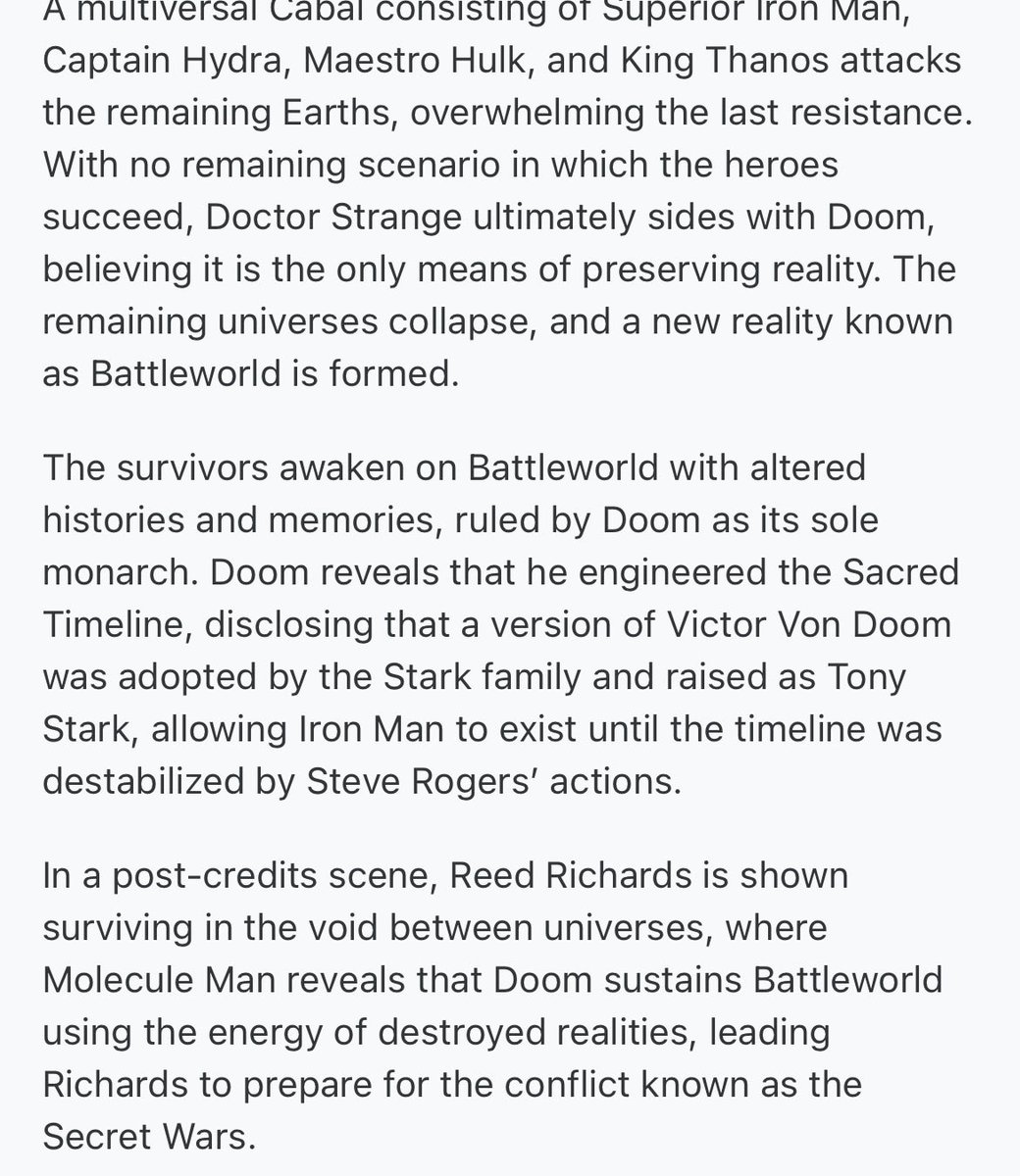 Script Doomsday First “ Plot Leak” that got posted back in november Via: Reddit # ...